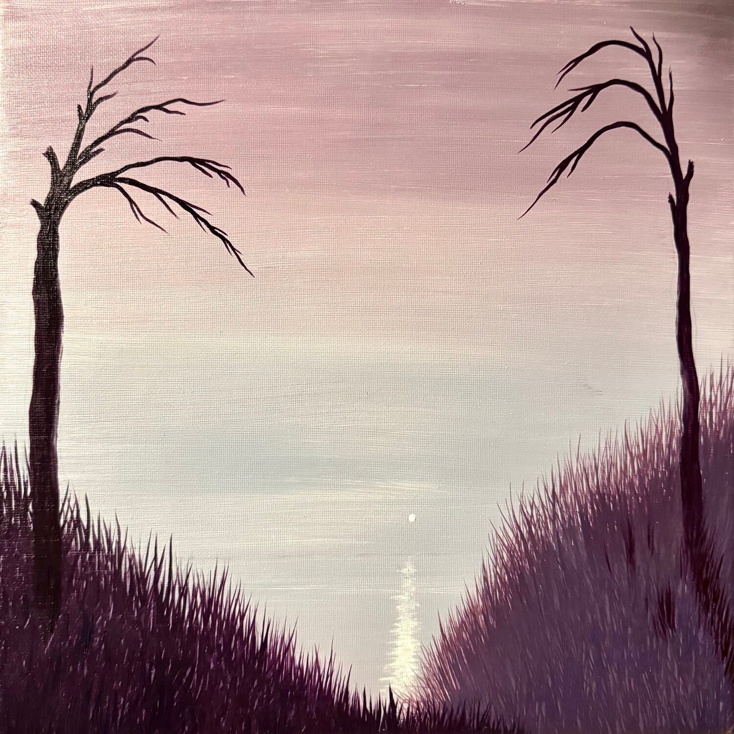 Chasing Dusk — acrylic on canvas by Haykal Khalil